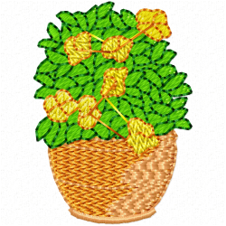 Flowers And Tree Embroidery Design 2